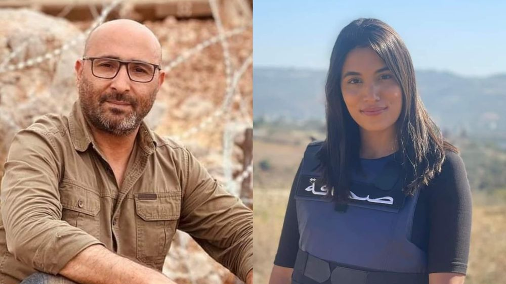  استشهاد مراسلة ومصوّر قناة الميادين فرح عمر وربيع المعماري 