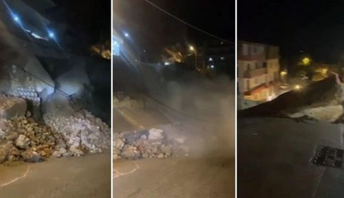 انهيار جزء جديد من حائط طريق في السفيرة-الضنية