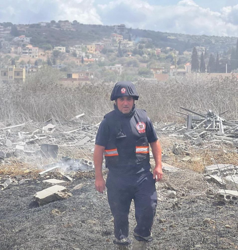 استشهاد عنصر في الدّفاع المدني في غارة على ميس الجبل